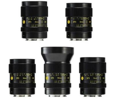 Cooke SP3 T2.4 Full Frame E Mount 5 Lens Kit (25, 32, 50, 75, 100mm)